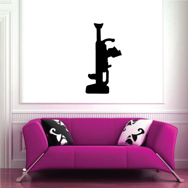 Black railroad jack decal, silhouette of jack tool for wall