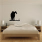 Ram on grass wall decal with black ram silhouette standing on grass base