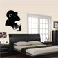 Black ram decal with head peeking from grass