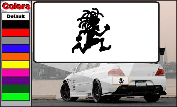Rastaman reggae decal with a black dancing Rastaman figure
