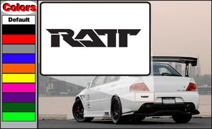 ratt decal sticker with bold RATT logo