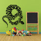 Rattle snake decal with coiled black spiral design