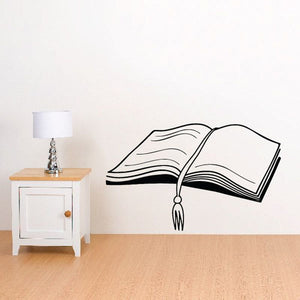 Bible reading decal of open book with hands reaching from the pages