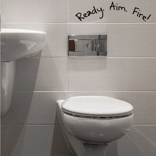 Image of Ready Aim Fire Toilet Decal