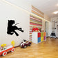 Black reclining tiger wall decal silhouette
