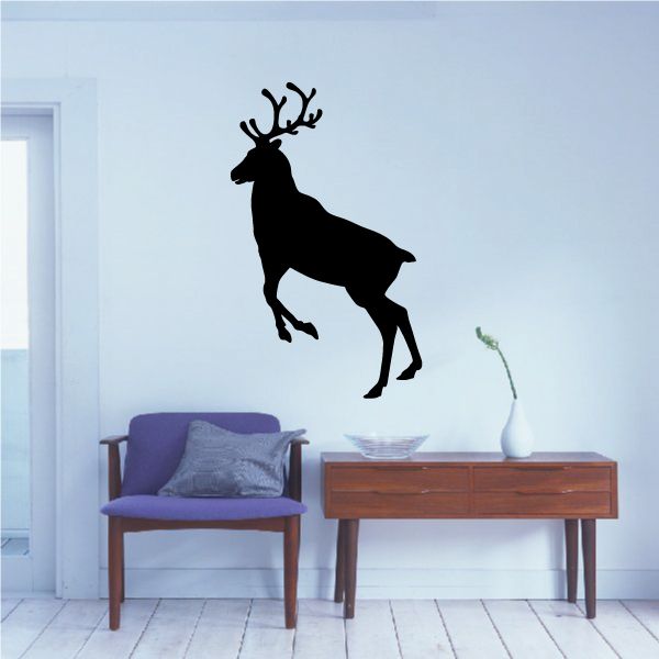 Image of Reindeer Leaping Up Decal