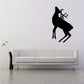 Black reindeer picking decal silhouette