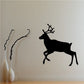 Reindeer rushing decal, black silhouette with antlers and swoosh