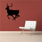 Black reindeer shuffling decal silhouette