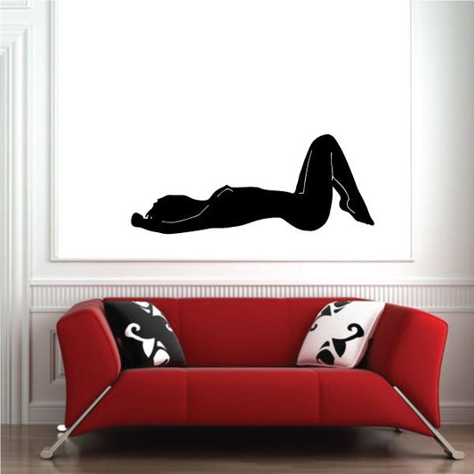 Image of Relaxing Woman Silhouette Decal