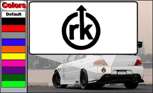 Reliant K circular decal with black RK logo