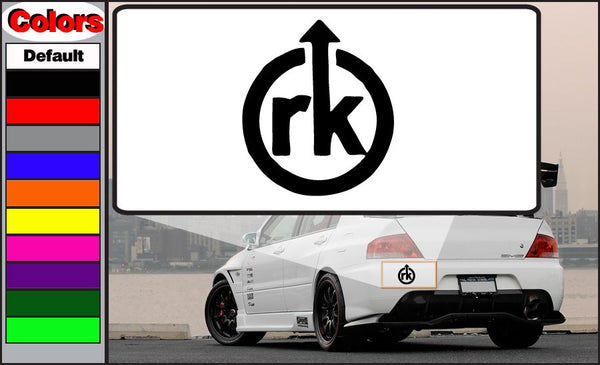 Reliant K circular decal with black RK logo