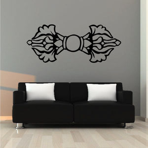 Black religious symbol decal with hands holding a central circle