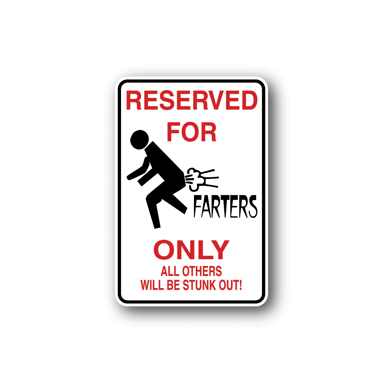 Image of Reserved For Farters Fun Sign Wall Decal - Vinyl Sticker - Car Sticker - Die Cut Sticker - CD173