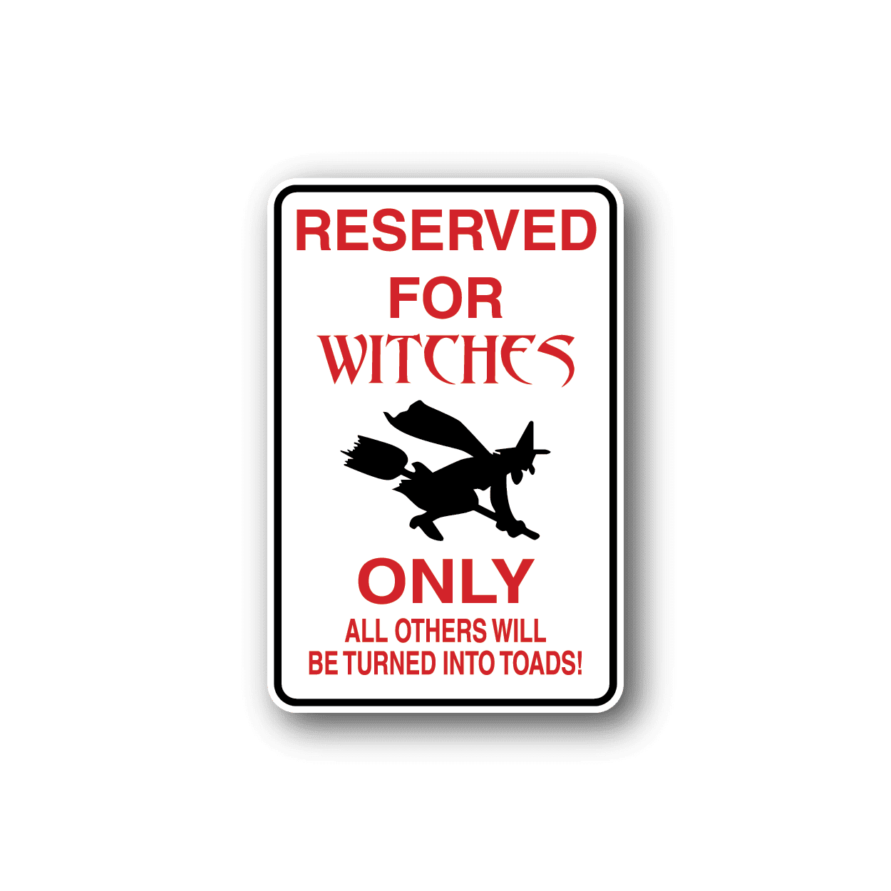 Image of Reserved For Withches Fun Sign Wall Decal - Vinyl Sticker - Car Sticker - Die Cut Sticker - CD213