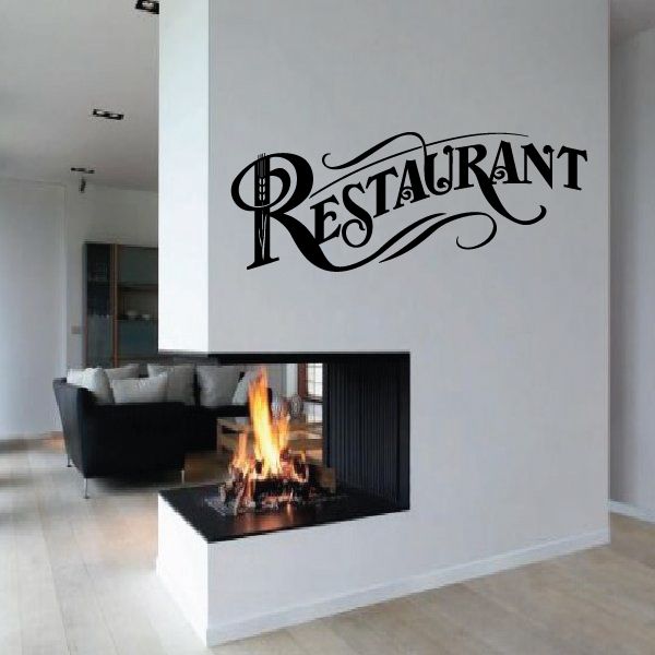 Image of Restaurant Wall Decal - Vinyl Decal - Car Decal - Business Sign - MC553