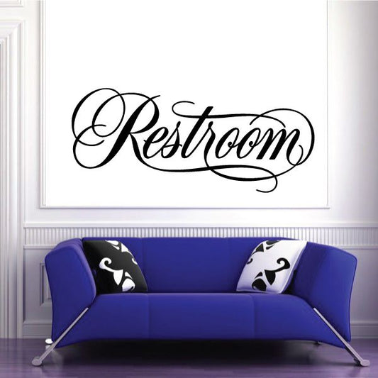 Image of Restroom Wall Decal - Vinyl Decal - Car Decal - Business Sign - MC653