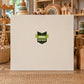 Green "Super Sale New Product" sign sticker on white square backing