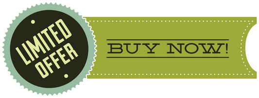 Green sticker with 'LIMITED OFFER' badge and 'BUY NOW!' banner