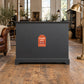 Amazing Sale 75% Retail Discount Sign Sticker displayed on a vintage furniture showroom plinth
