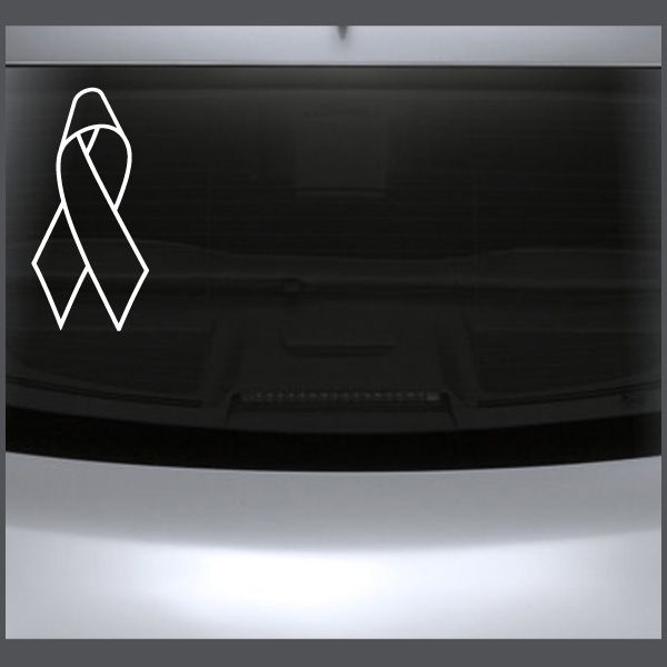 Image of Ribbon Close Outlined Decal