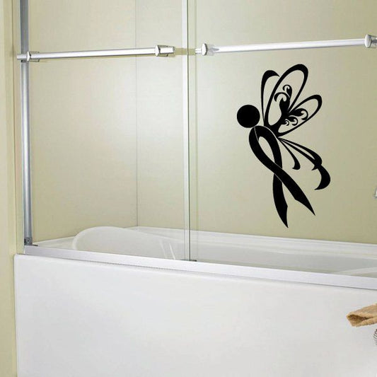 Image of Ribbon Left Butterfly Decal