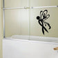 Black butterfly ribbon-left wall decal
