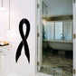 Black awareness ribbon decal