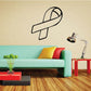 Black ribbon outline decal with curved loops and tail