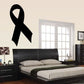 Black awareness ribbon decal