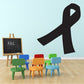Black awareness ribbon wall decal
