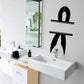 Black ribbon open placeholder wall decal with loop and bow tails