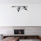 Black spider web rim decal with web strands and pointed center design