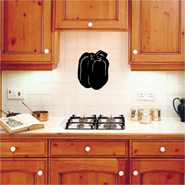Bell pepper wall decal, black pepper icon