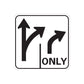 Road sign wall decal sticker with black arrows and ONLY text