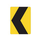 Road sign wall decal: yellow square with bold black chevron arrow