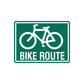 Bike route road sign vinyl sticker with bicycle icon and BIKE ROUTE text