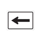 Left arrow road sign wall decal on dark rectangular panel