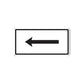 Road sign vinyl decal: left-pointing arrow on rectangular frame