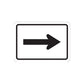 Road sign vinyl sticker with right arrow, black arrow on white background