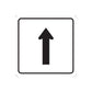 Die-cut wall decal sticker with square road sign and upward arrow icon