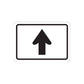 Die-cut vinyl road sign sticker with upward arrow