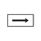 Road sign wall decal with right-pointing black arrow inside white rectangle