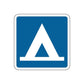 Road sign wall decal vinyl sticker with blue square and white letter A symbol