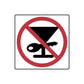 Prohibition road sign vinyl sticker with red circle and slash over black graphic