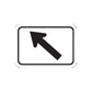 Road sign vinyl sticker with black right-turn arrow on white background