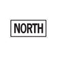 Road sign vinyl sticker, North directional sign with bold black letters