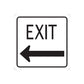 EXIT directional road sign vinyl wall decal sticker with left arrow