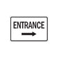 Vinyl road sign wall decal sticker with “ENTRANCE” text and right arrow