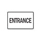 Entrance road sign vinyl wall decal, black border and lettering